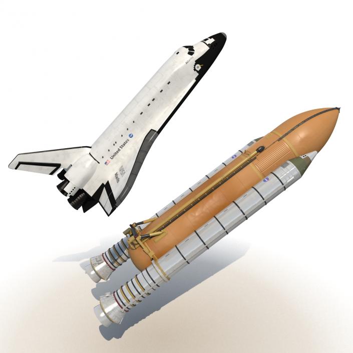 Space Shuttle With Boosters 3D