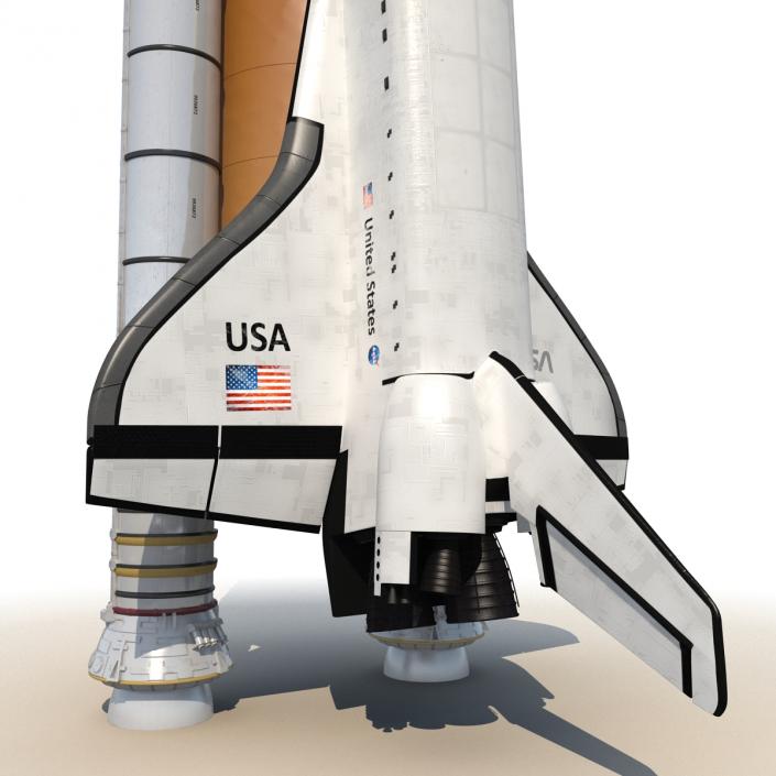 Space Shuttle With Boosters 3D