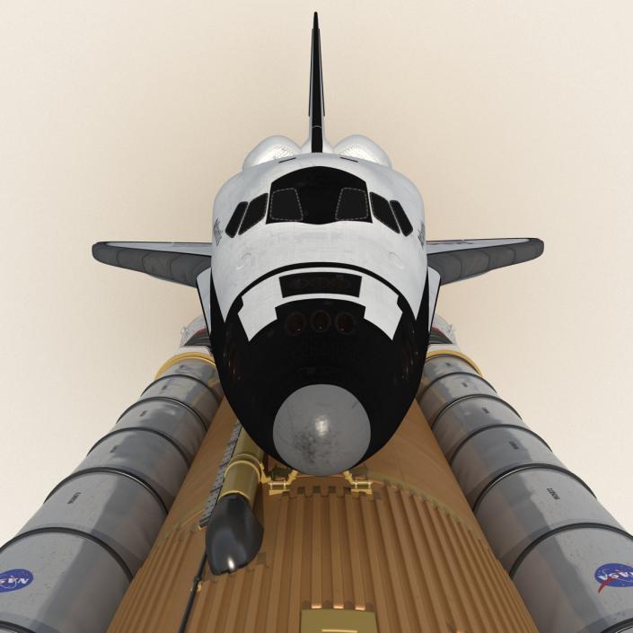 Space Shuttle With Boosters 3D