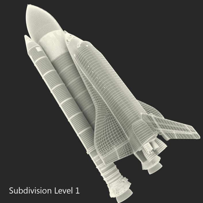 Space Shuttle With Boosters 3D