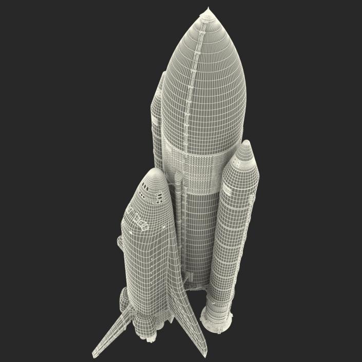 Space Shuttle With Boosters 3D