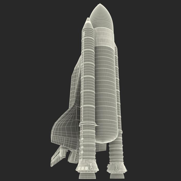 Space Shuttle With Boosters 3D