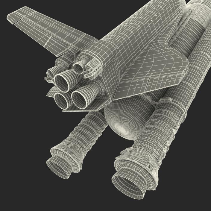 Space Shuttle With Boosters 3D