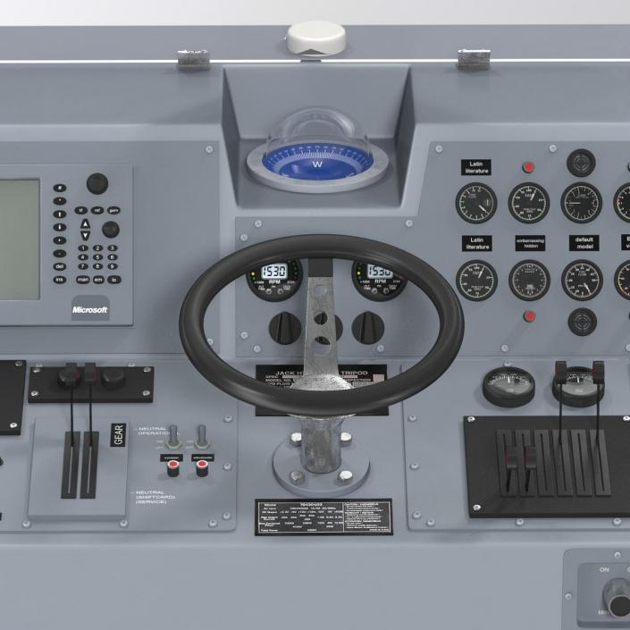 Military Boat Control Panel 3D