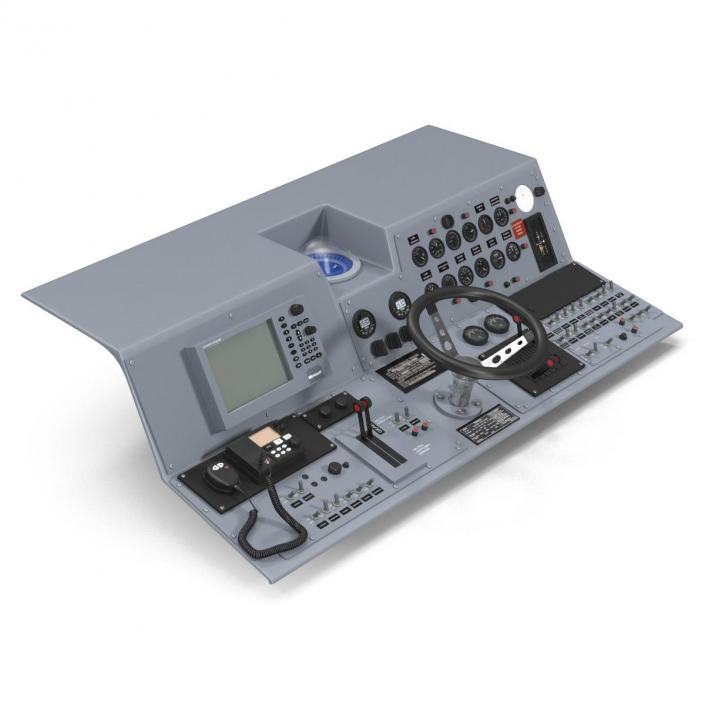 Military Boat Control Panel 2 3D model