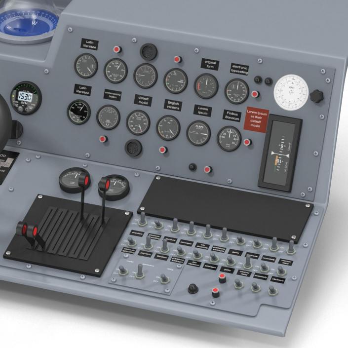 Military Boat Control Panel 2 3D model