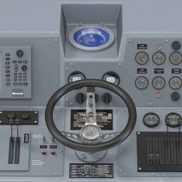 Military Boat Control Panel 2 3D model