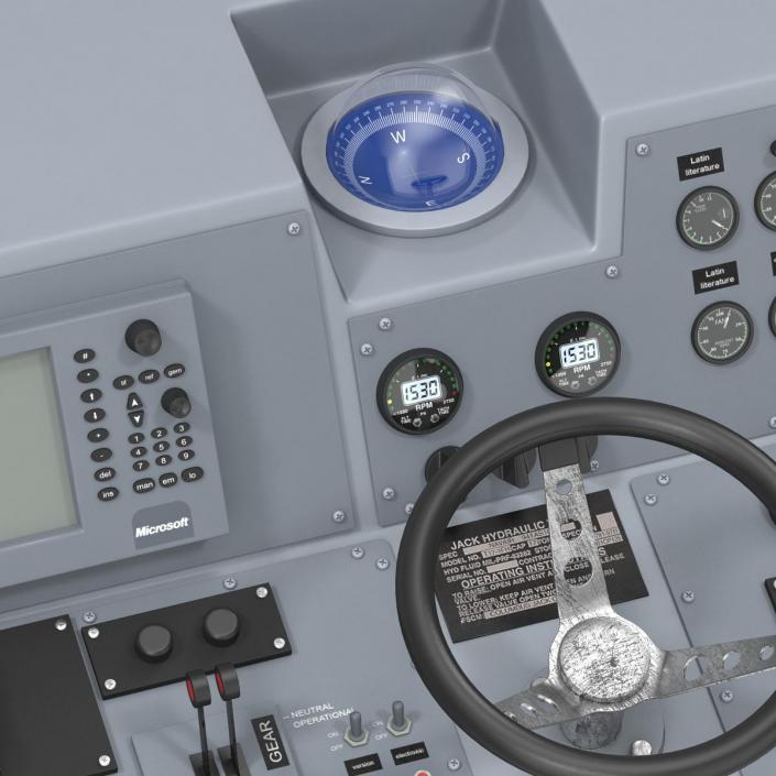 Military Boat Control Panel 2 3D model