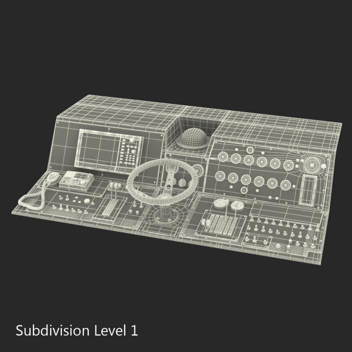 Military Boat Control Panel 2 3D model