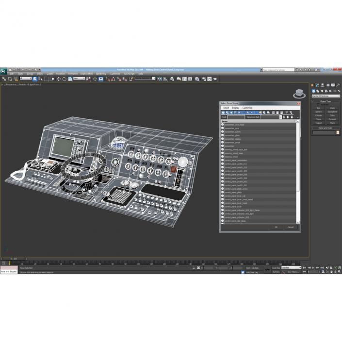 Military Boat Control Panel 2 3D model