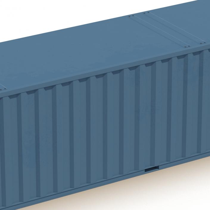 3D model 48 ft Shipping ISO Container Blue 2