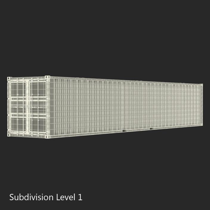 3D model 48 ft Shipping ISO Container Blue 2