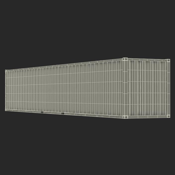 3D model 48 ft Shipping ISO Container Blue 2