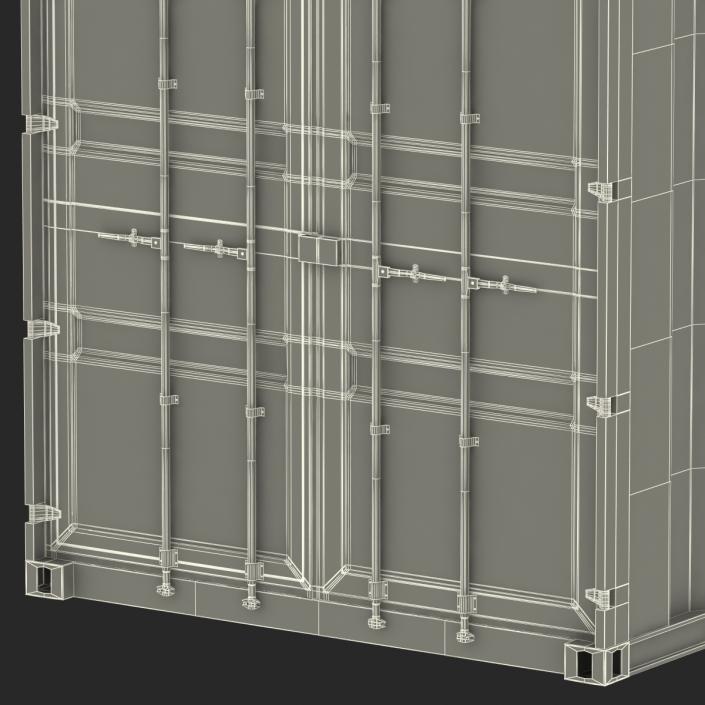 3D model 48 ft Shipping ISO Container Blue 2