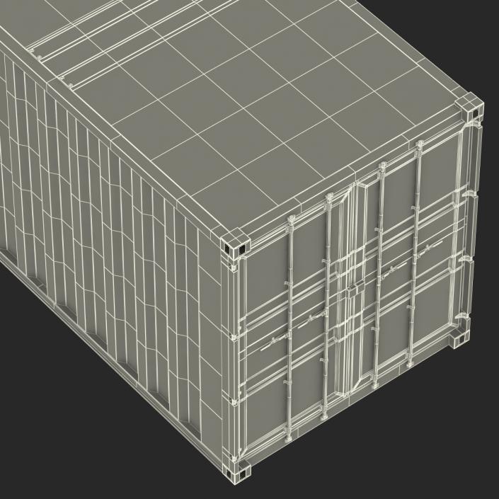 3D model 48 ft Shipping ISO Container Blue 2