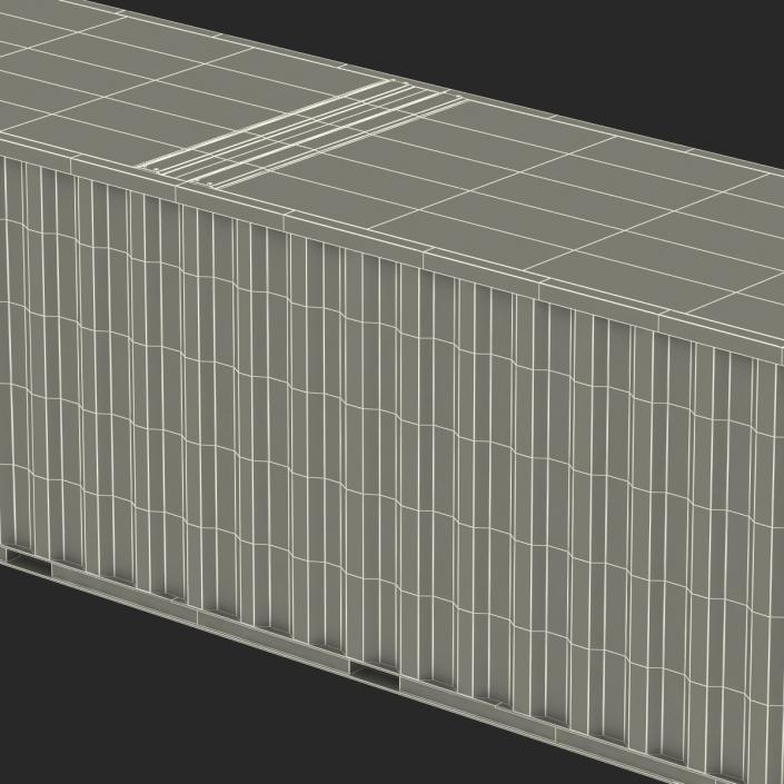 3D model 48 ft Shipping ISO Container Blue 2