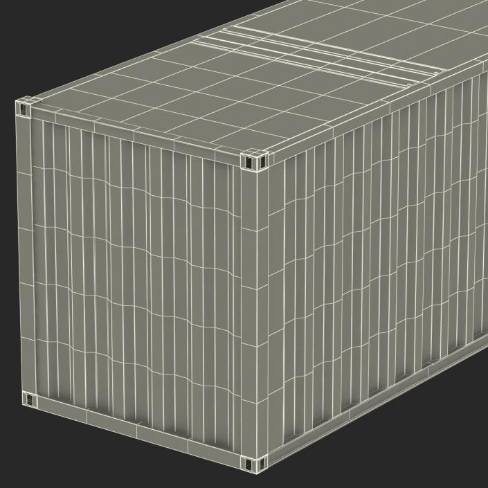 3D model 48 ft Shipping ISO Container Blue 2