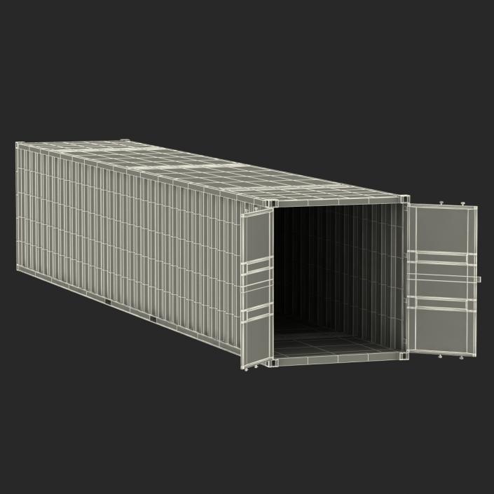 3D model 48 ft Shipping ISO Container Blue 2