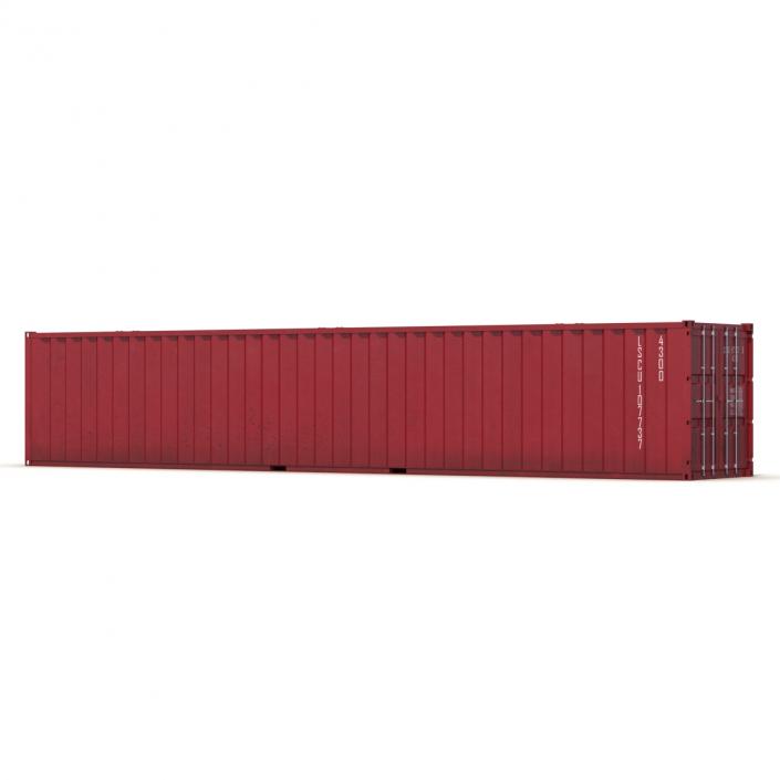 48 ft Shipping ISO Container Red 3D