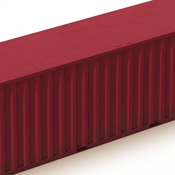 48 ft Shipping ISO Container Red 3D