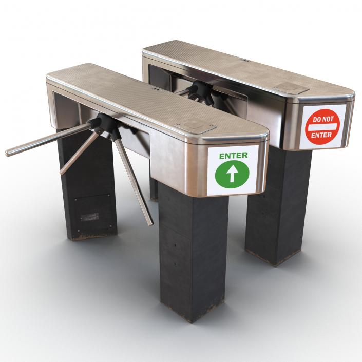 3D model Tripod Turnstile Set