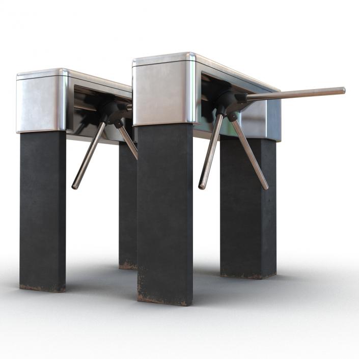 3D model Tripod Turnstile Set