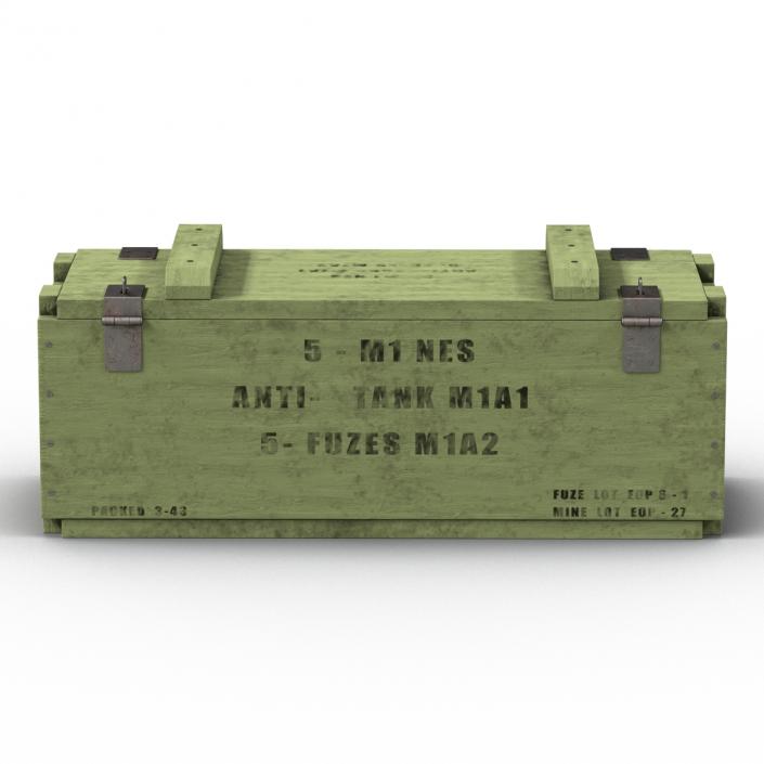 3D Ammo Crate 3 Green model