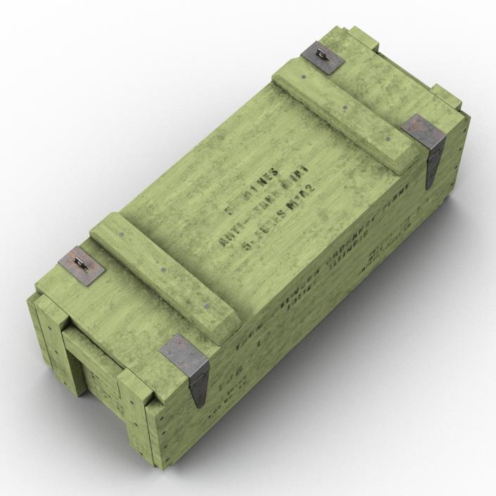 3D Ammo Crate 3 Green model