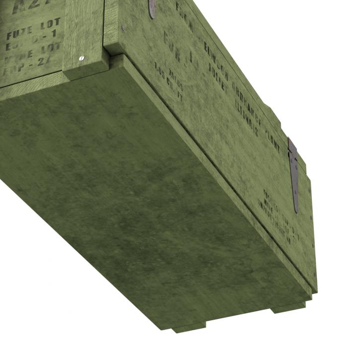 3D Ammo Crate 3 Green model