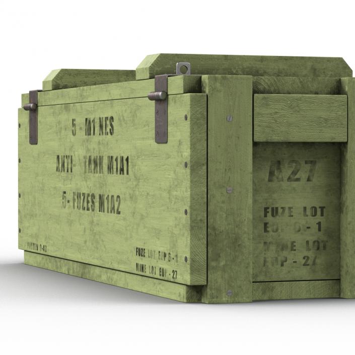 3D Ammo Crate 3 Green model