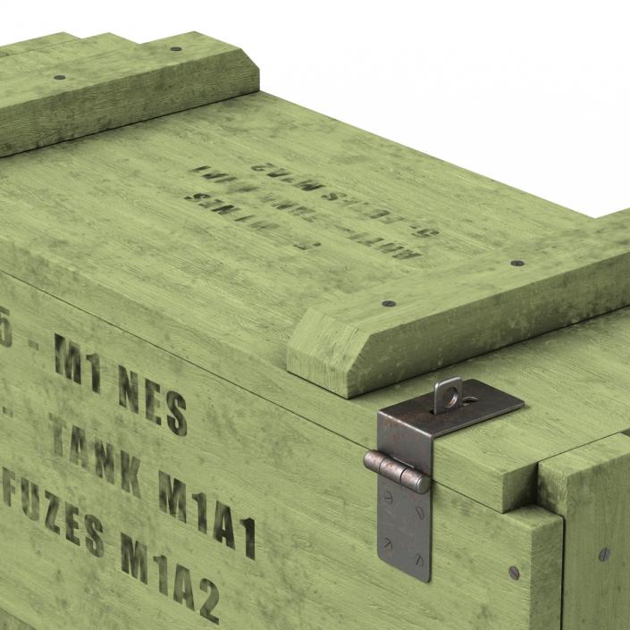 3D Ammo Crate 3 Green model