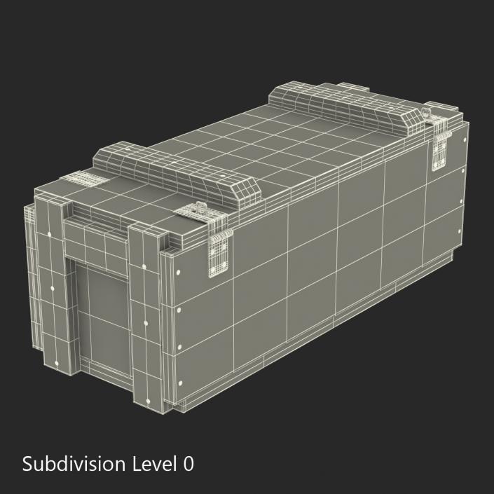 3D Ammo Crate 3 Green model