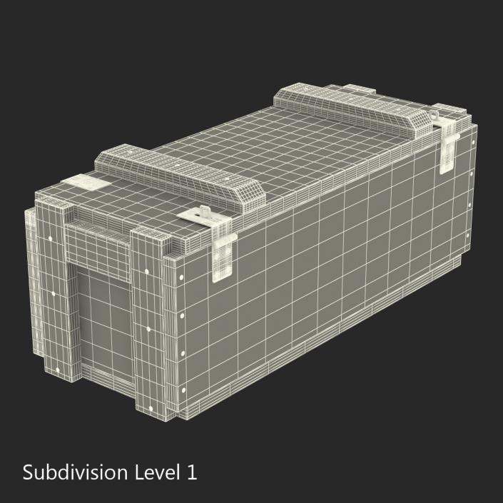 3D Ammo Crate 3 Green model