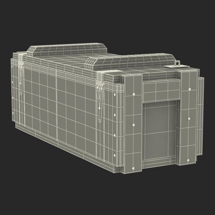 3D Ammo Crate 3 Green model