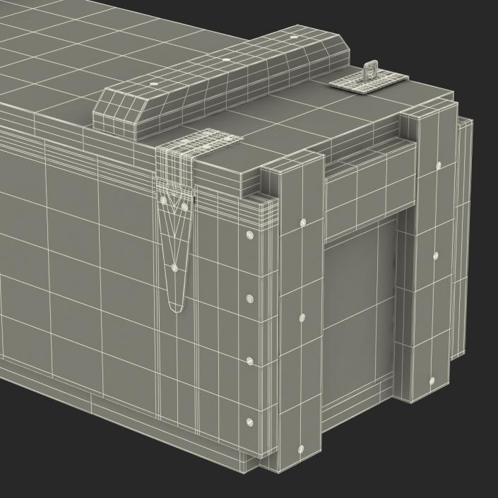 3D Ammo Crate 3 Green model