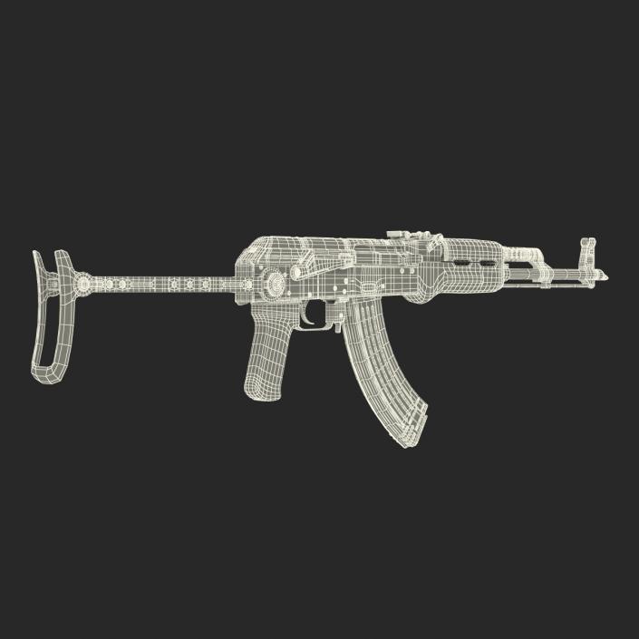 3D Assault Rifle AKMS model