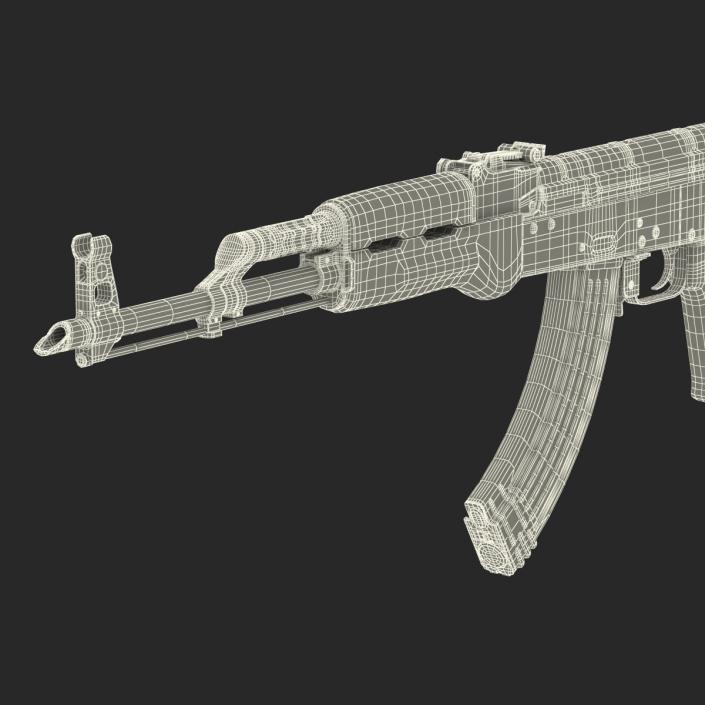 3D Assault Rifle AKMS model