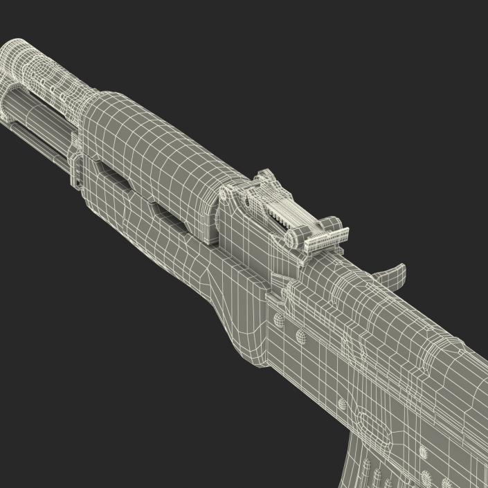 3D Assault Rifle AKMS model