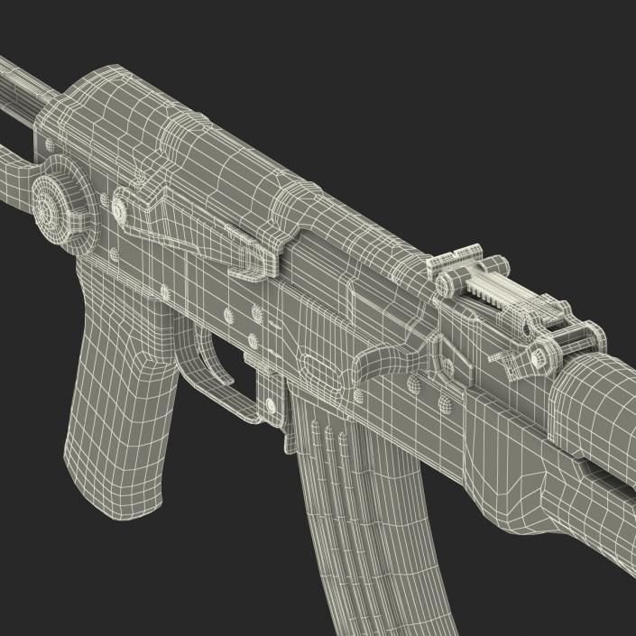 3D Assault Rifle AKMS model