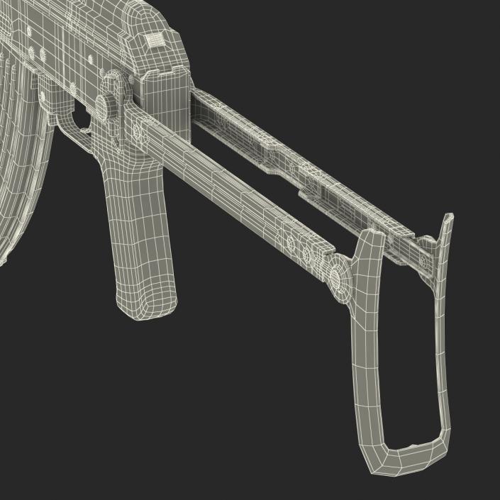 3D Assault Rifle AKMS model