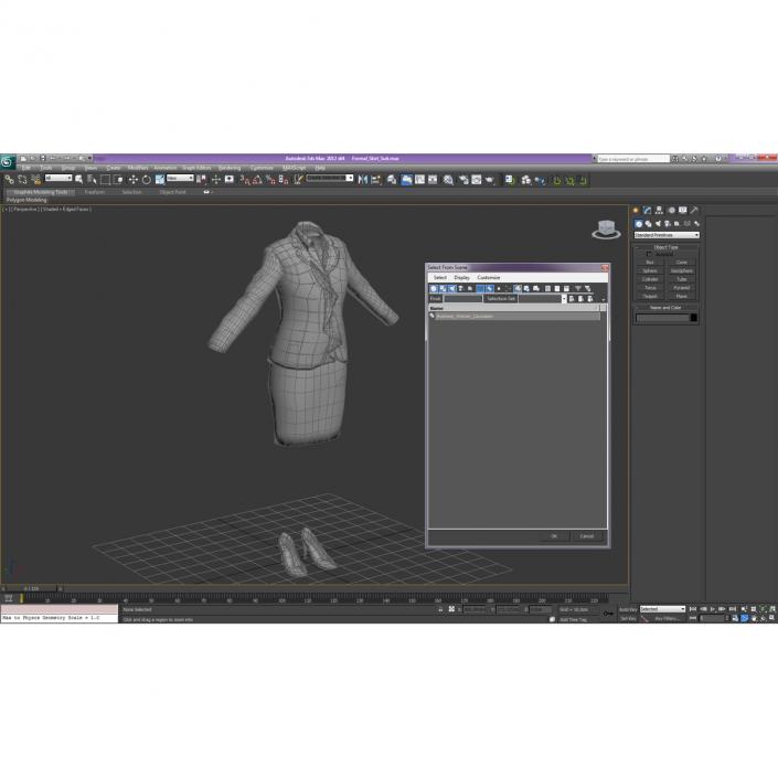 Formal Skirt Suit 3D