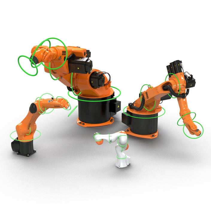 3D Kuka Robots Rigged Collection 2