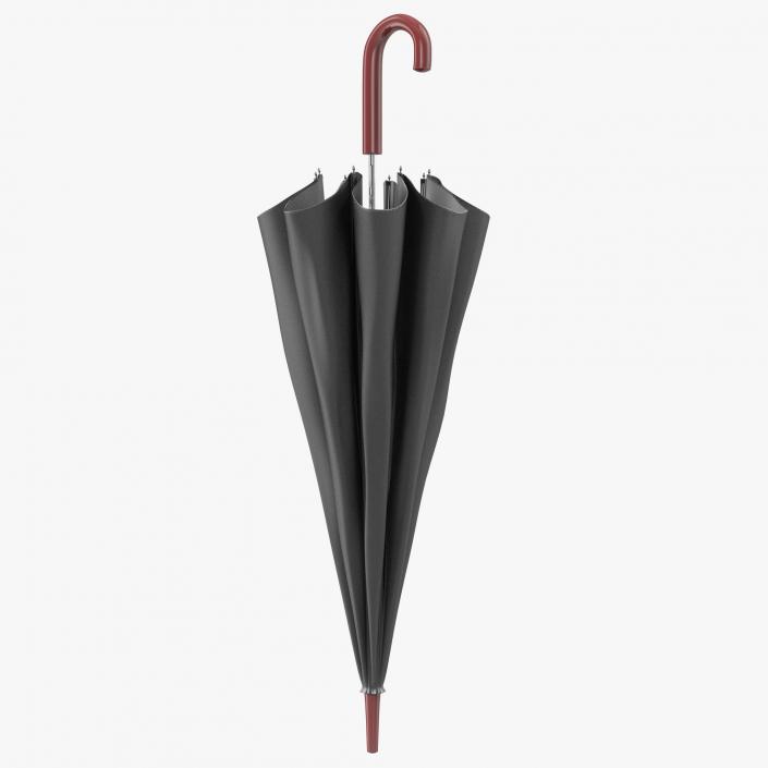 3D Umbrella Closed 3 Black model