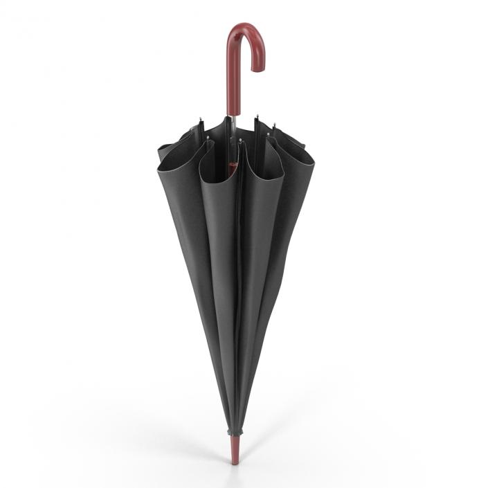 3D Umbrella Closed 3 Black model