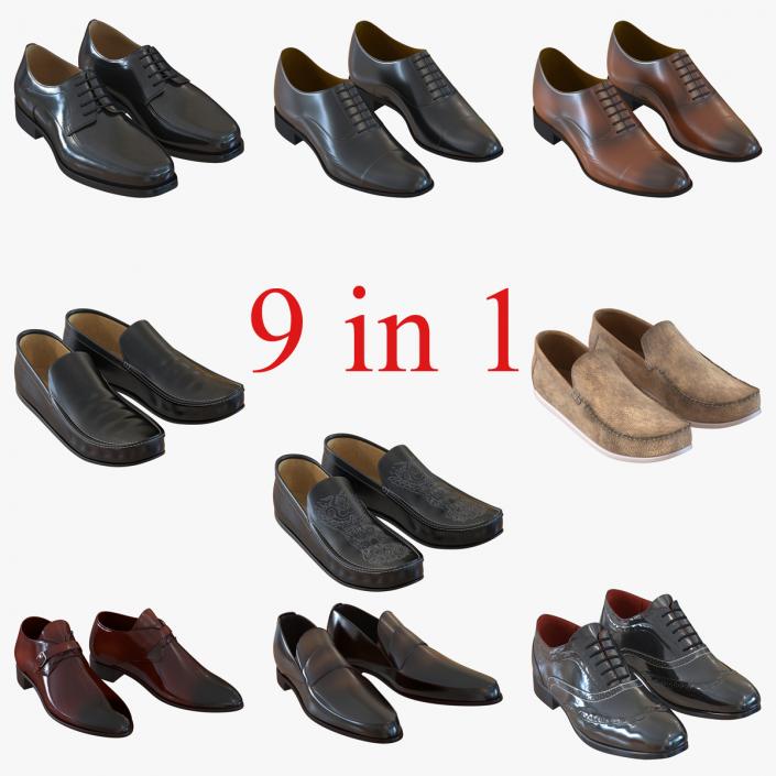 Man Shoes Collection 4 3D