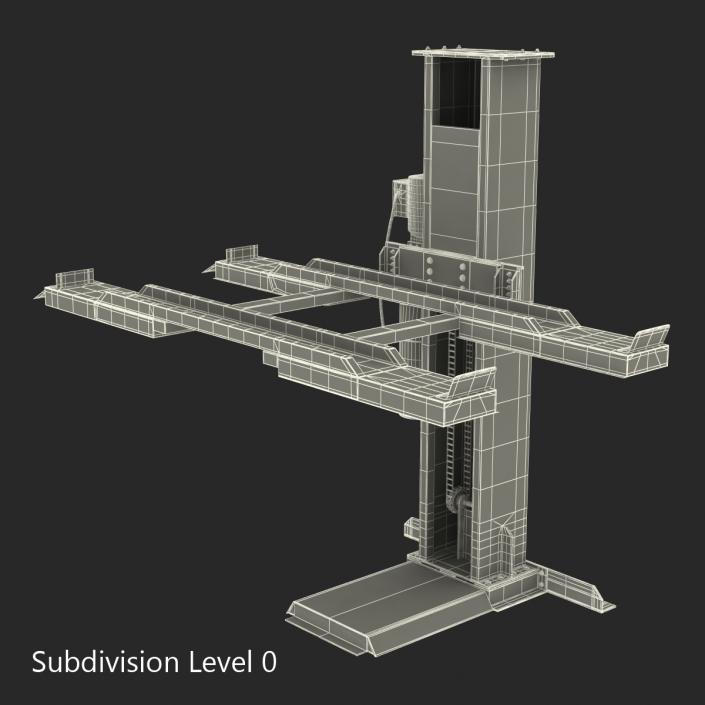 3D model Single Post Car Lift