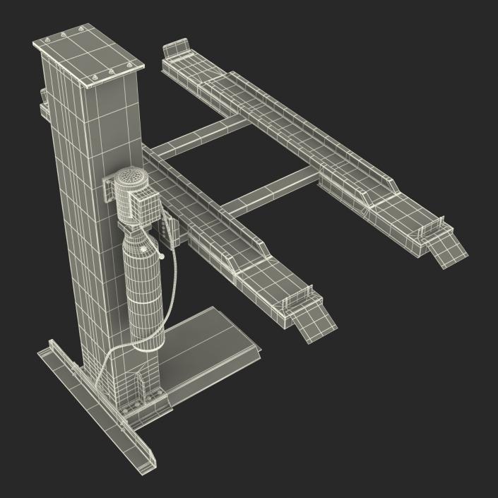 3D model Single Post Car Lift