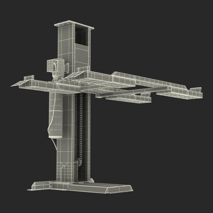 3D Single Post Car Lift Generic model