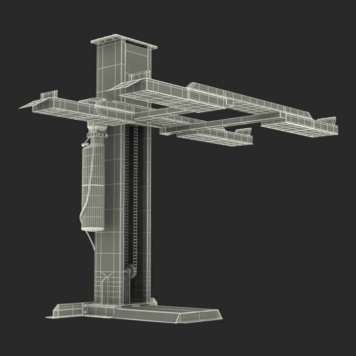 3D Single Post Car Lift Generic model