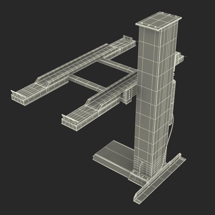 3D Single Post Car Lift Generic model